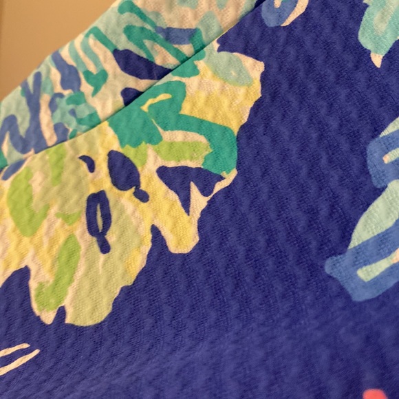 NWT Lilly Pulitzer Scuba Dress Brilliant Blue Wade and Sea Pearl Shift Printed - Picture 10 of 10